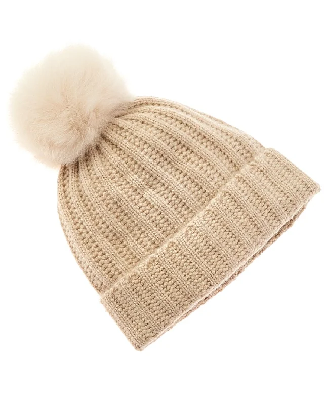 Amicale Cashmere Ladderstitch Cashmere Hat