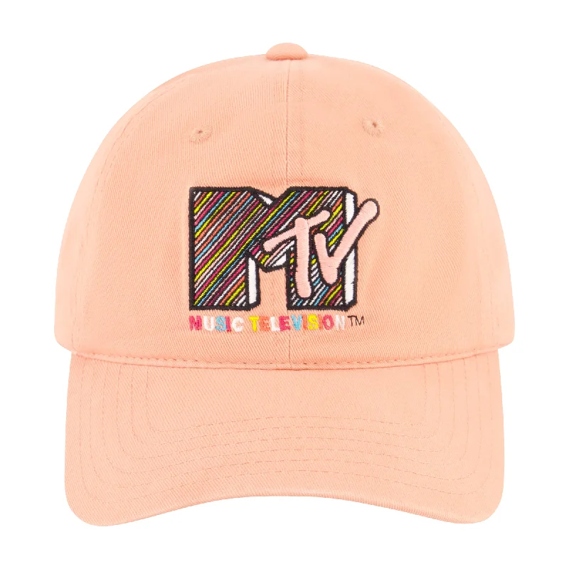 Nick MTV Diagonal Stripe Logo Dad Cap