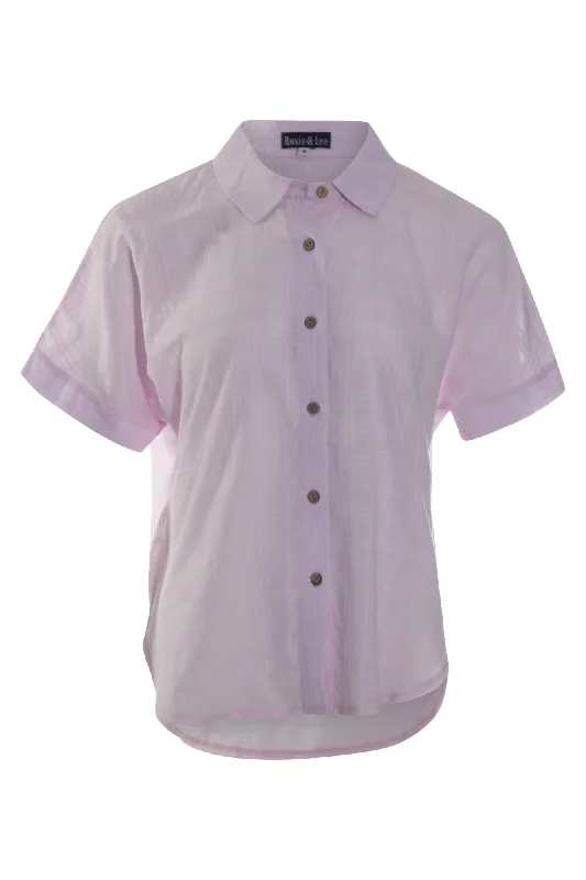 Self Stripe 100% Cotton Shirt | SOFT PINK | 6104AR