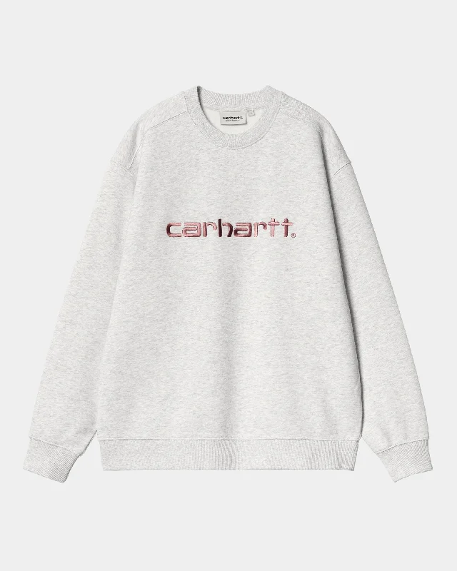 Women’s Carhartt Sweatshirt | Ash Heather / Dusty Rose