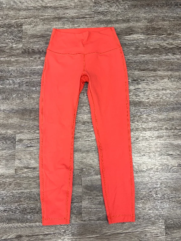 Athletic Leggings By Lululemon In Coral, Size: 8