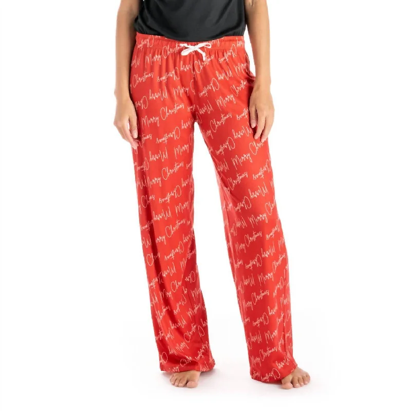 Holiday Lounge Pants In Red