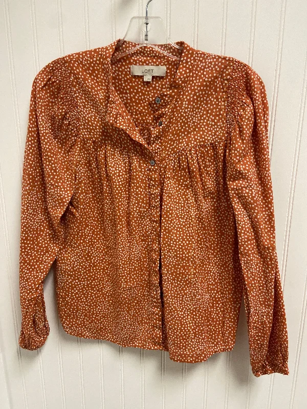 Top Long Sleeve By Loft In Orange, Size: S