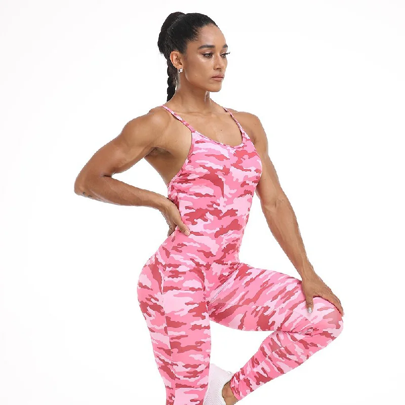 Baller Babe Jumpsuit One Piece Leggings - Camo